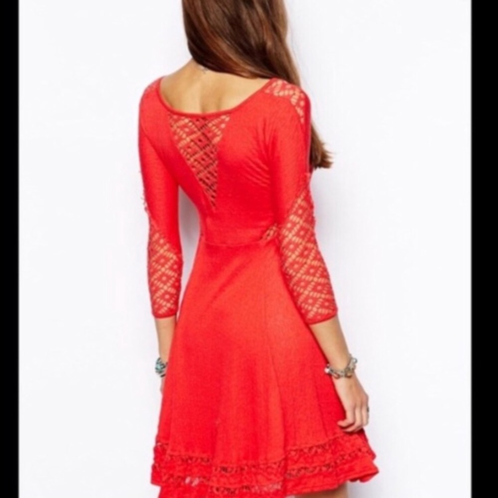 NWT Free People Cut Out Strawberry Pink - Picture 5 of 7